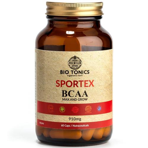 Bio Tonics Sportex BCAA 910mg Συμπλήρωμα Διατροφής για Αθλητική Αντοχή & Απόδοση 60caps
